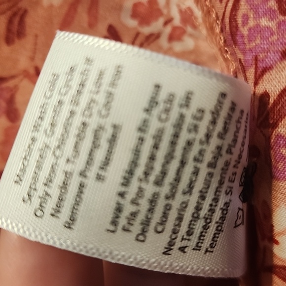 Terra & Sky Womens Plus NWT Dress Sz 4X (28w - 30w) Tie Front Rose White - Picture 9 of 9